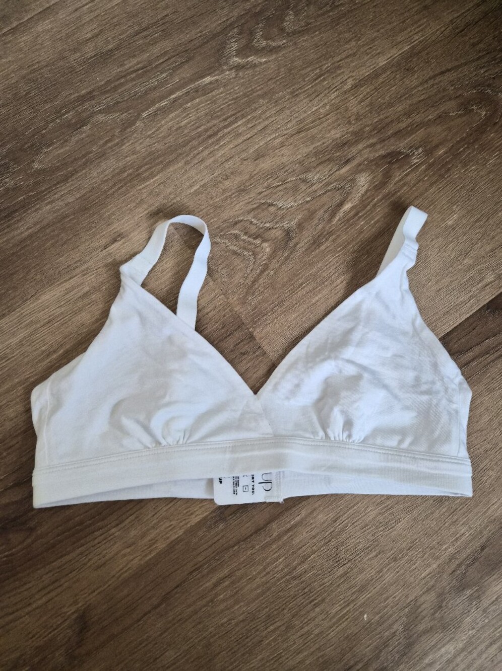 CUUP Wireless White Triangle Bralette - Women Intimates 1X